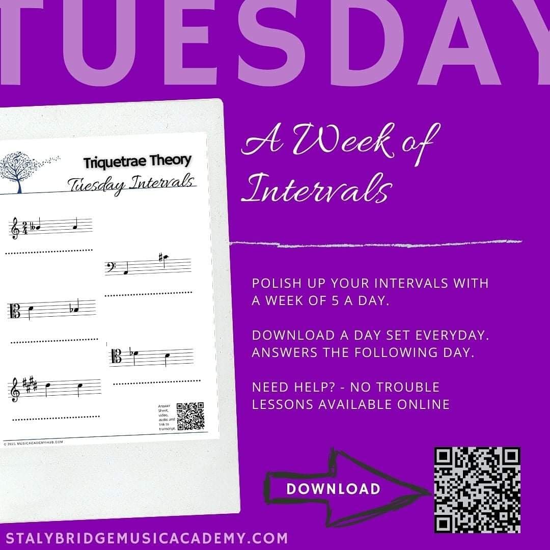 This is the sheet for today. You can download it from musicacademyhub.com/post/week-of-i… 

The answers to yesterdays sheet are now available to download on musicacademyhub.com/post/week-of-i…

#intervals #musicintervals #intervalweek #learnyourintervals #musictheory #musiclessons #musictheory  #5aday
