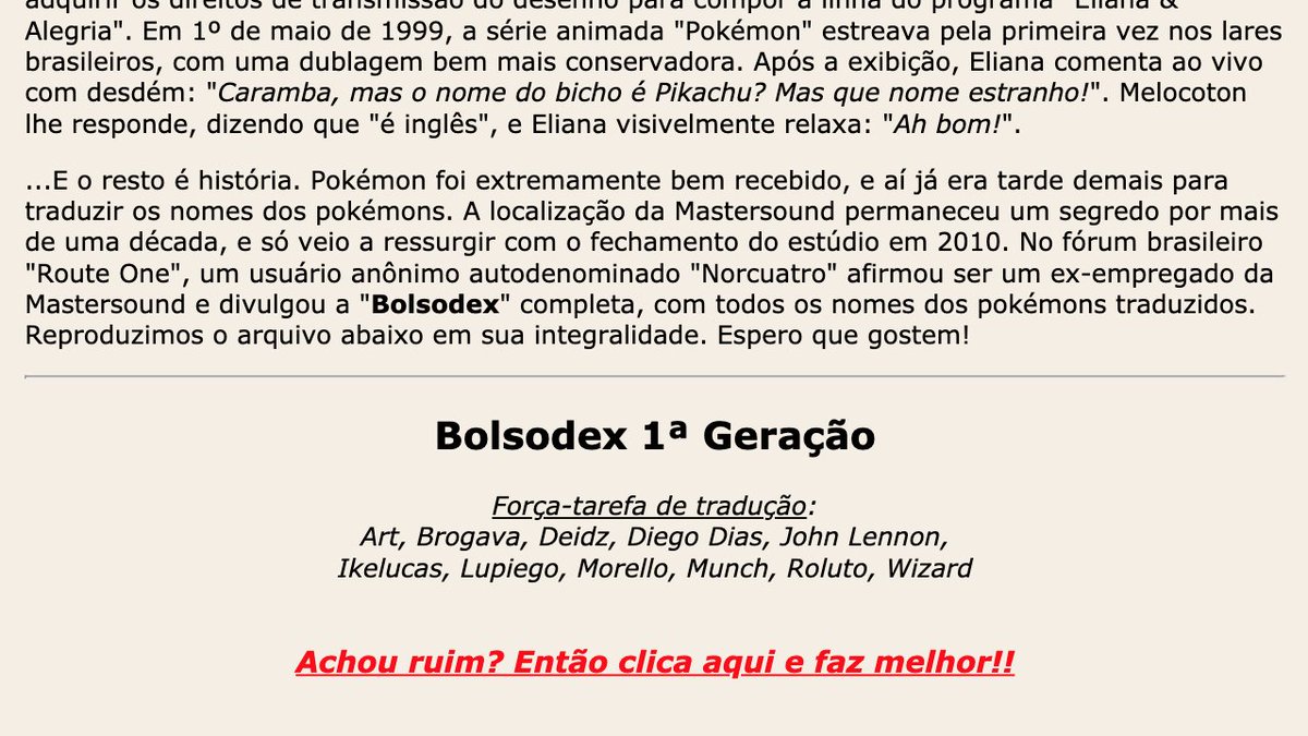 Pokéverso 🪐 on X: Outro ponto muito estranho na matéria é a falta de  fontes confiáveis - o rumor foi publicado num fórum pelo usuário anônimo  Norcuatro (o possível nome do Missingno)