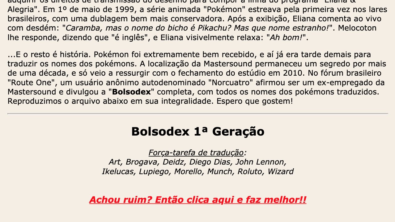 Pokéverso 🪐 on X: Outro ponto muito estranho na matéria é a falta de  fontes confiáveis - o rumor foi publicado num fórum pelo usuário anônimo  Norcuatro (o possível nome do Missingno)