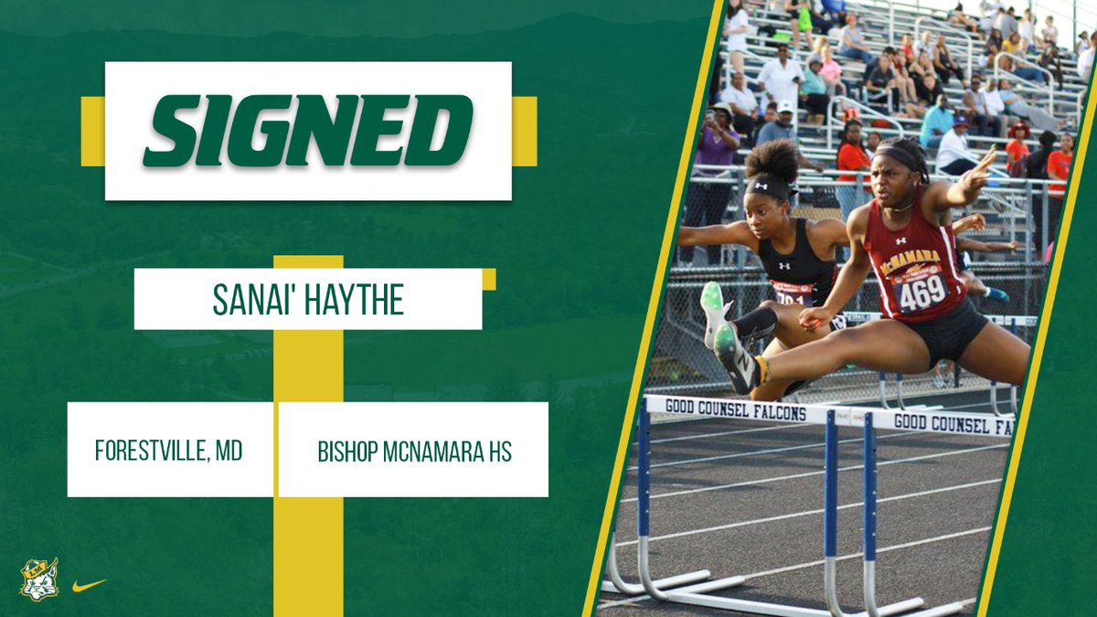 LMCBobcatsCC_TF's tweet photo. Bobcat track and field is pleased to welcome our newest signee @luvnaii to #hurdlemountain! An exciting short hurdle specialist from Bishop McNamara HS in Forestville, MD, she'll bring explosive power to the sprint and hurdles group. Welcome to the Bobcat Family, Sanai'! https://t.co/hZtbvWUqyI