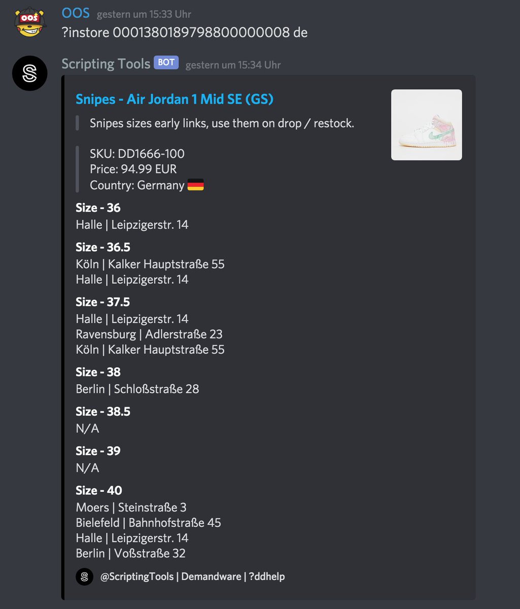 scriptingtool's tweet photo. Demandware - Snipes / Solebox / Onygo

- SKU Scraper
- Stock Checker
- Instore Checker (Snipes ONLY)
   - works on all EU Regions!
- works with Link, PID and SKU https://t.co/hZFeosYFqH