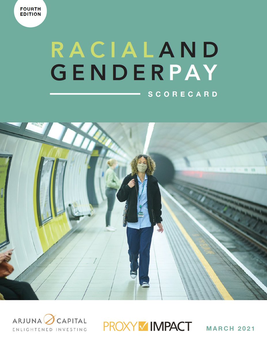 6/ Women in the US make 82¢ on the $ v. men. Compared to whites, African American women make 62¢, Native women 60¢ &amp; Latina women 54¢. Black workers make 75.6¢ v. whites. Black men make 87¢ v. white men, while Hispanic men make 91¢. <a href="/arjunacapital/">Arjuna Capital</a> <a href="/Proxy_Impact/">Proxy Impact</a>  #EqualPayDay