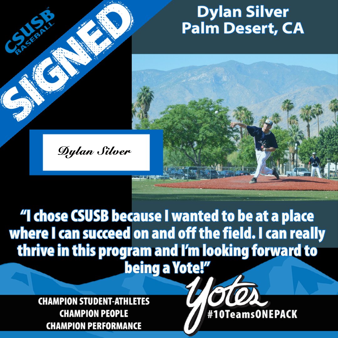 csusbathletics's tweet photo. Add another great 💪 to the rotation | welcome transfer Dylan from Riverside CC to @CSUSB_Baseball #10TEAMSONEPACK https://t.co/0iqMiM1Nnc