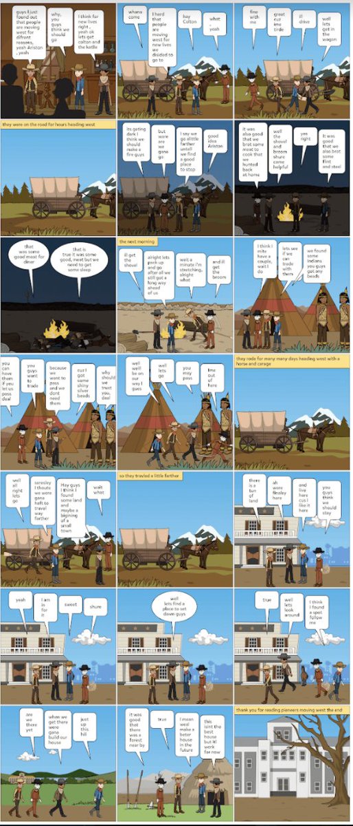 EdtechTsd's tweet photo. Second graders use Pixton to write their own stories about the Gold Rush using Pixton. Check out https://t.co/uWsSzxM4Zw and let your students storyboard their own creations! https://t.co/63Q1pQFxrr