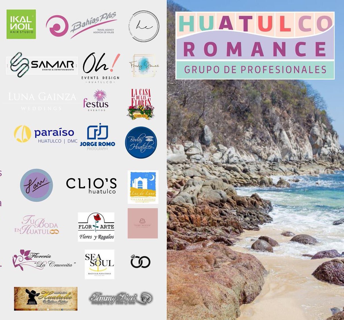 #Huatulco Romance es el Grupo de Profesionales que se encargarán de hacer de tu pedida de mano, entrega de anillo, despedida de soltera, tu boda y tu luna de miel, una experiencia única, segura y memorable en #Huatulco.
Hoy les felicitamos por el Día del #weddingplanner