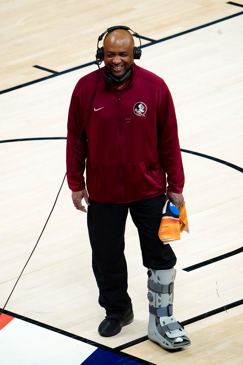 FSUCoachHam's tweet photo. The Boot goes on! #Sweet16 https://t.co/D9hhImhS5W