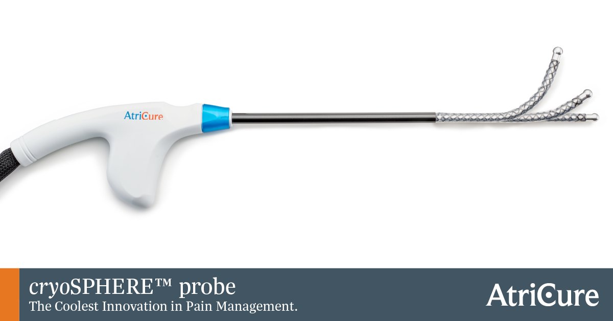 AtriCure's tweet photo. #ICYMI: We have received 510(k) clearance for additional labeling to include adolescents, allowing these patients the option for their doctor to treat their post-operative pain using our Cryo Nerve Block devices. https://t.co/oIyMbffw2H #AtriCure #PainManagement https://t.co/4z28eT4eY2