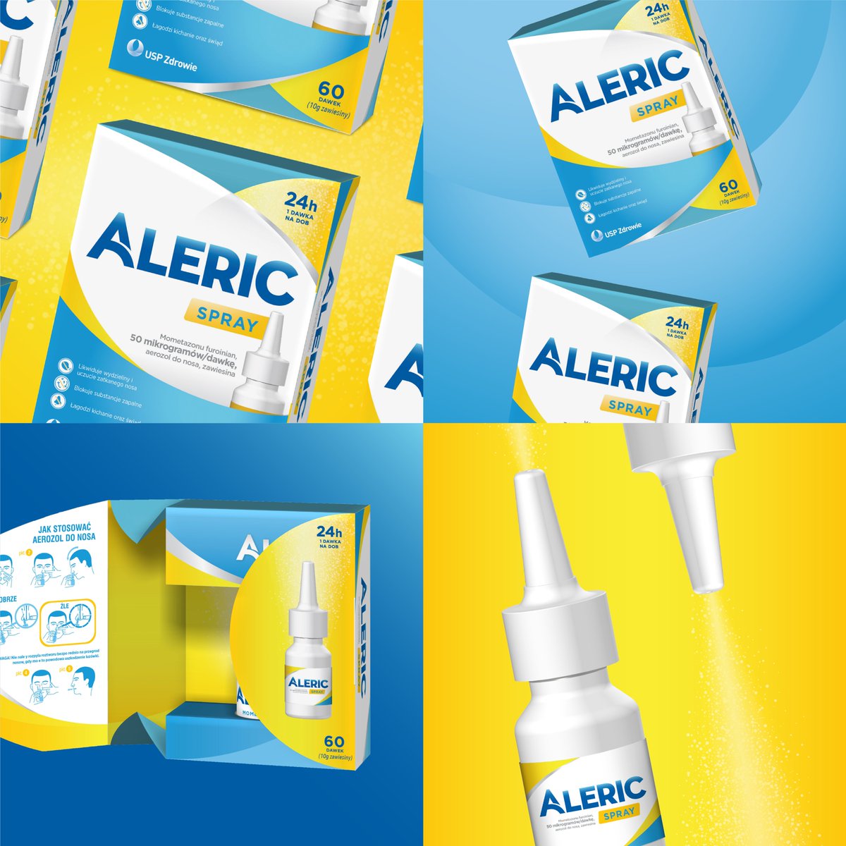 Aleric Spray is a first-in-class Rx-to-OTC switch in Poland. The Goldstein Group worked with USP Zdrowie to create a perfect balancing act—compliance to regulation and a consumer-centric design strategy that would appeal to Polish consumers.