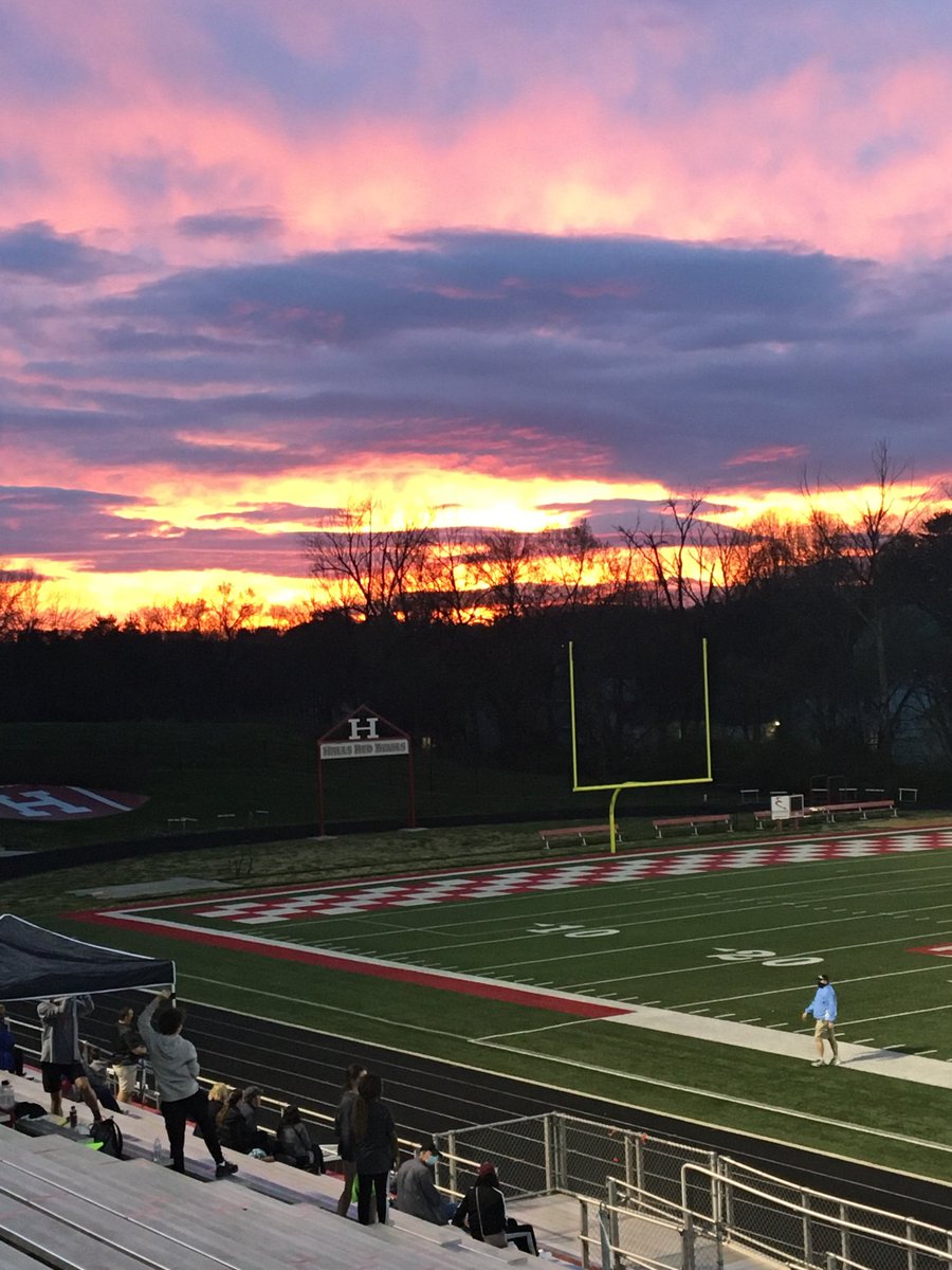 Beautiful sunset for our first track meet of the season.