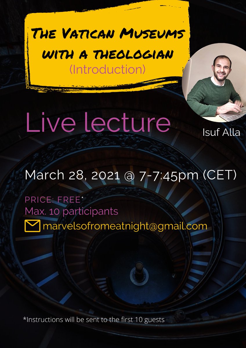 lockyourtour's tweet photo. The Vatican Museums with a theologian
P.S. only the first 10 guests will be accepted. Send an email at marvelsofromeatnight@gmail.com
#Sunday #28March #livelecture https://t.co/LE6uF4DsGv