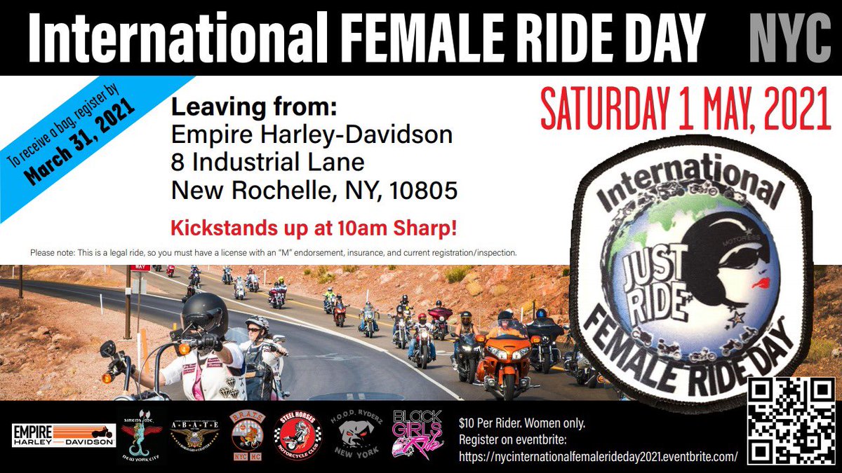 Who else is looking forward to #internationalfemalerideday? We are! If you’re a woman with your own bike and will be in NYC area, join us! Register by March 31st to receive your swag bag -thanks to our sponsors! #WomenWhoRide