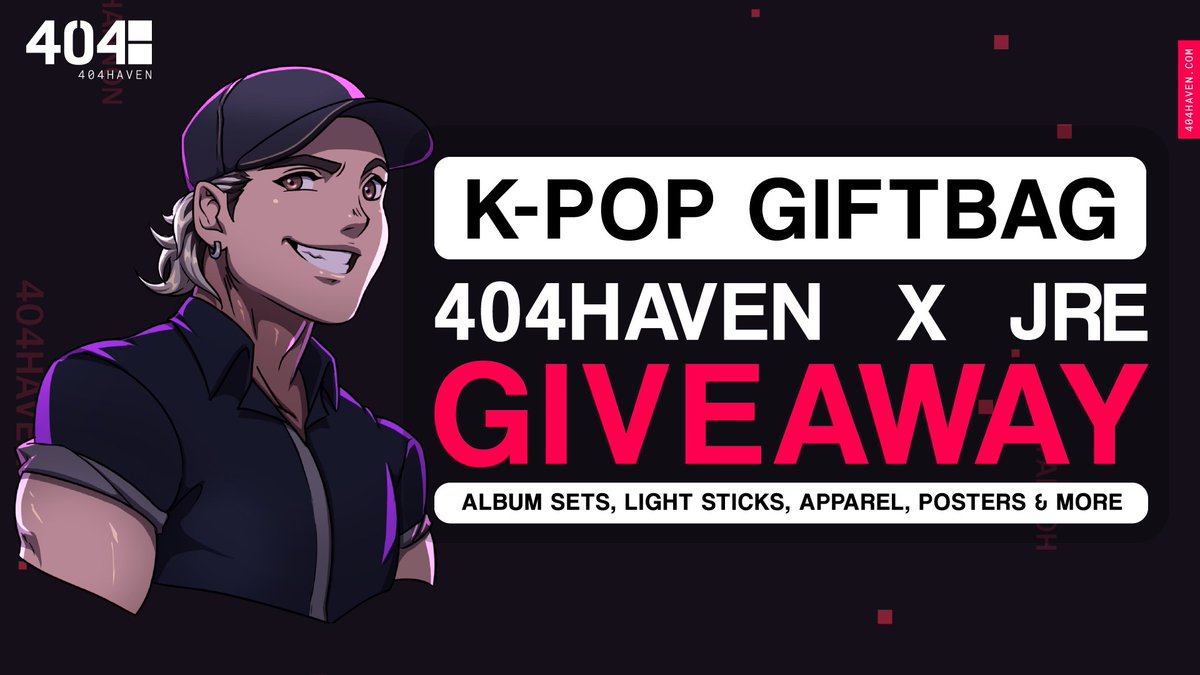 We are so happy to announce that <a href="/ItsJRE/">JRE</a> is officially joining 404Haven! We're feeling generous so in the spirit of celebration, we’re sending one lucky person a special KPOP gift bag filled with some amazing prizes! 

🎉Click the link below to enter!🎉
bit.ly/31f8ol6