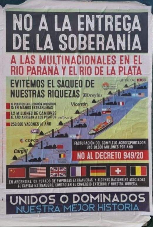 leorosa2011's tweet photo. Sr. Presidente @alferdez es el momento ideal para recuperar nuestra soberanía sobre el río Paraná y nuestros puertos. @JorgeTaiana #ElParanaEsNuestro #AHORA https://t.co/LbNOtPWSQG