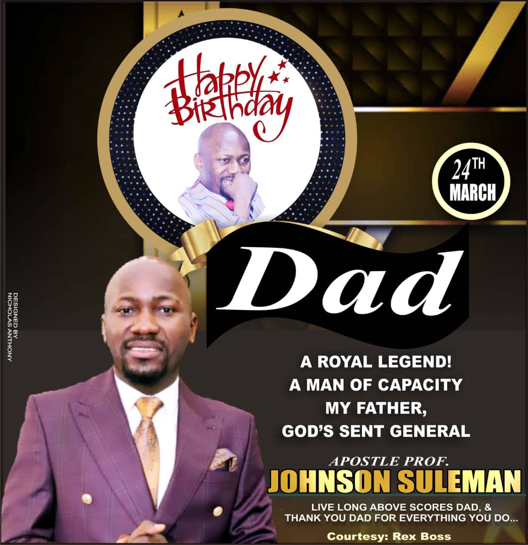 rextheophilus's tweet photo. You are more than just a father to me; you are my icon, my teacher, my inspiration. Thank you for all you've done. Happy Birthday Dad.
@APOSTLESULEMAN https://t.co/vw9Oa33G4Q