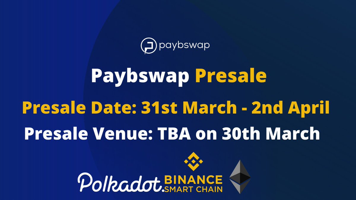 dexance_io's tweet photo. 1. Follow us on twitter 
2. Join Paybswap on Telegram https://t.co/zasIhThibD
3. Retweet the pinned tweet on our twitter page
4. Whitelisted list for presale: https://t.co/RzRm101Mlr

@coinkit_ mon 5 50 #doge #payb @paybswap https://t.co/kU33ZFQAVl
