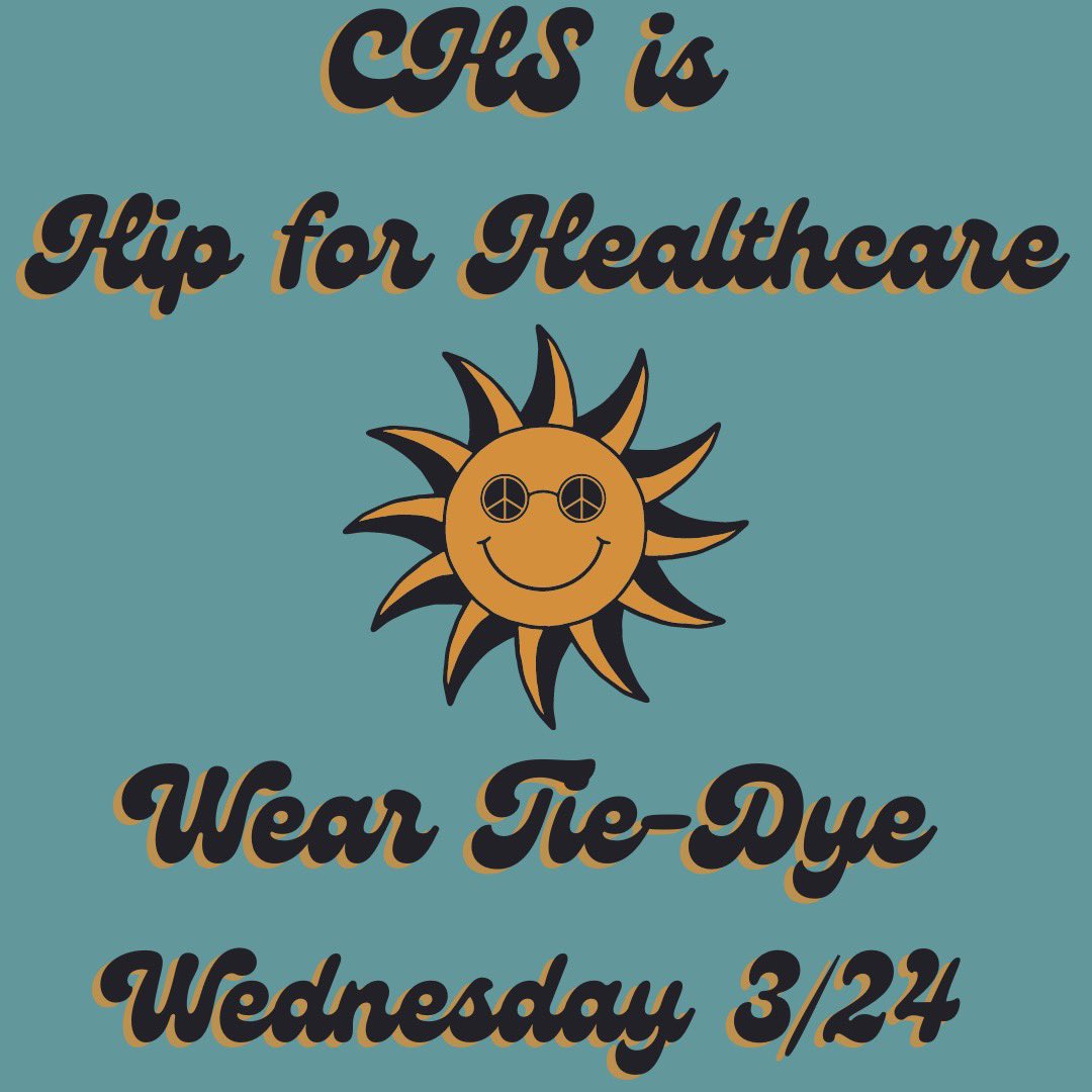 Next on our #StopTheSpread Spirit days, we are taking tomorrow to honor our admirable Healthcare workers.  #ChargerNation let’s get #HipForHealthcareWorkers by wearing tie dye.

We challenge everyone to write Notes to the Hero’s on the frontlines! #FrontlineHeros
#MaskUpChargers
