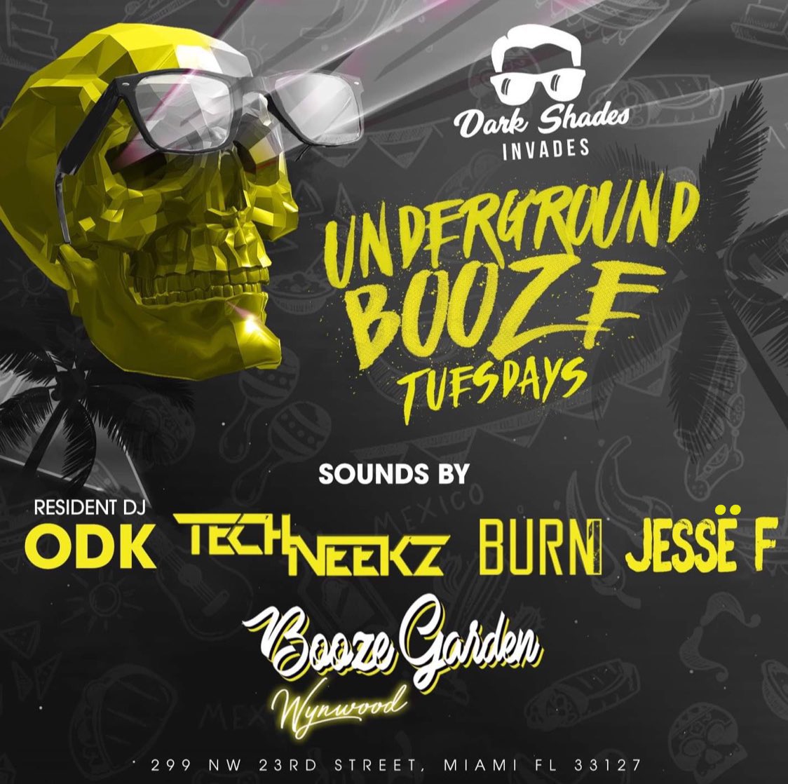 BoozeGardenWyn's tweet photo. Underground Booze #BoozeGarden tacos &amp; techno 🌮 https://t.co/ugBs3jSCBP