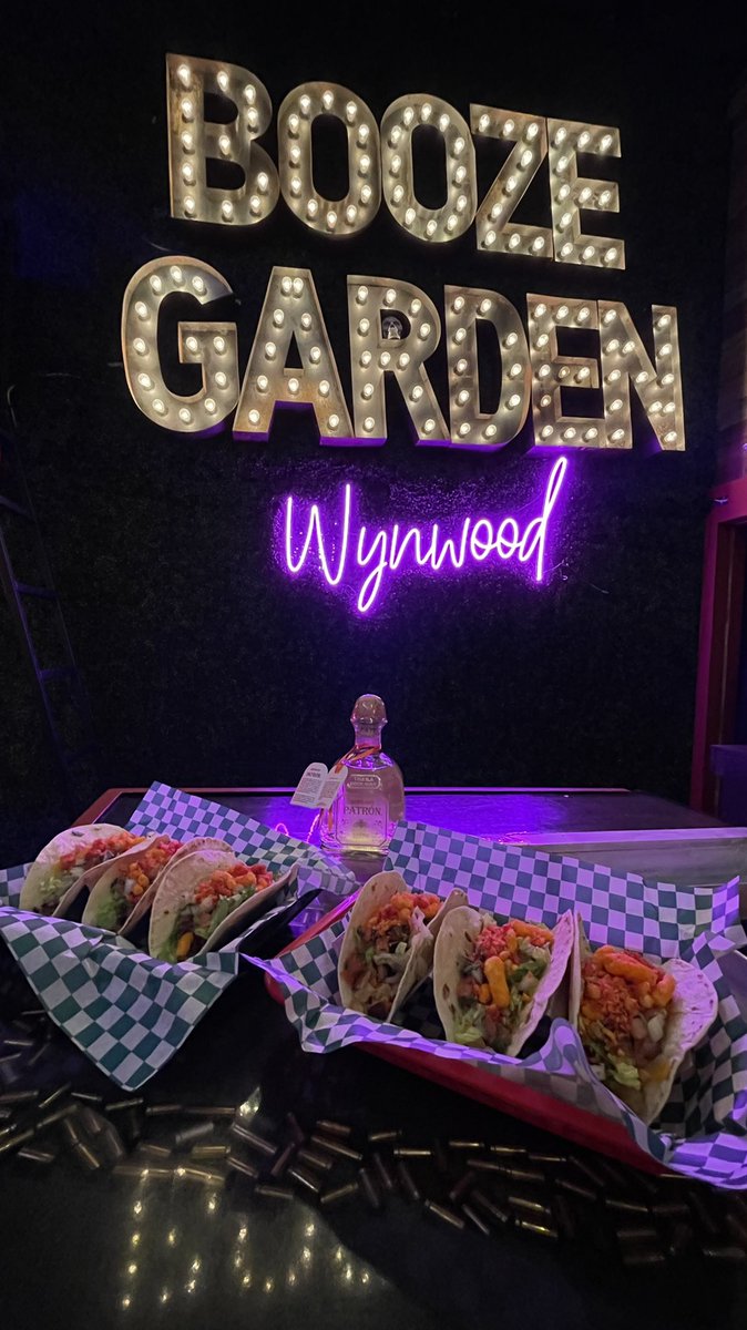 BoozeGardenWyn's tweet photo. Underground Booze #BoozeGarden tacos &amp; techno 🌮 https://t.co/ugBs3jSCBP