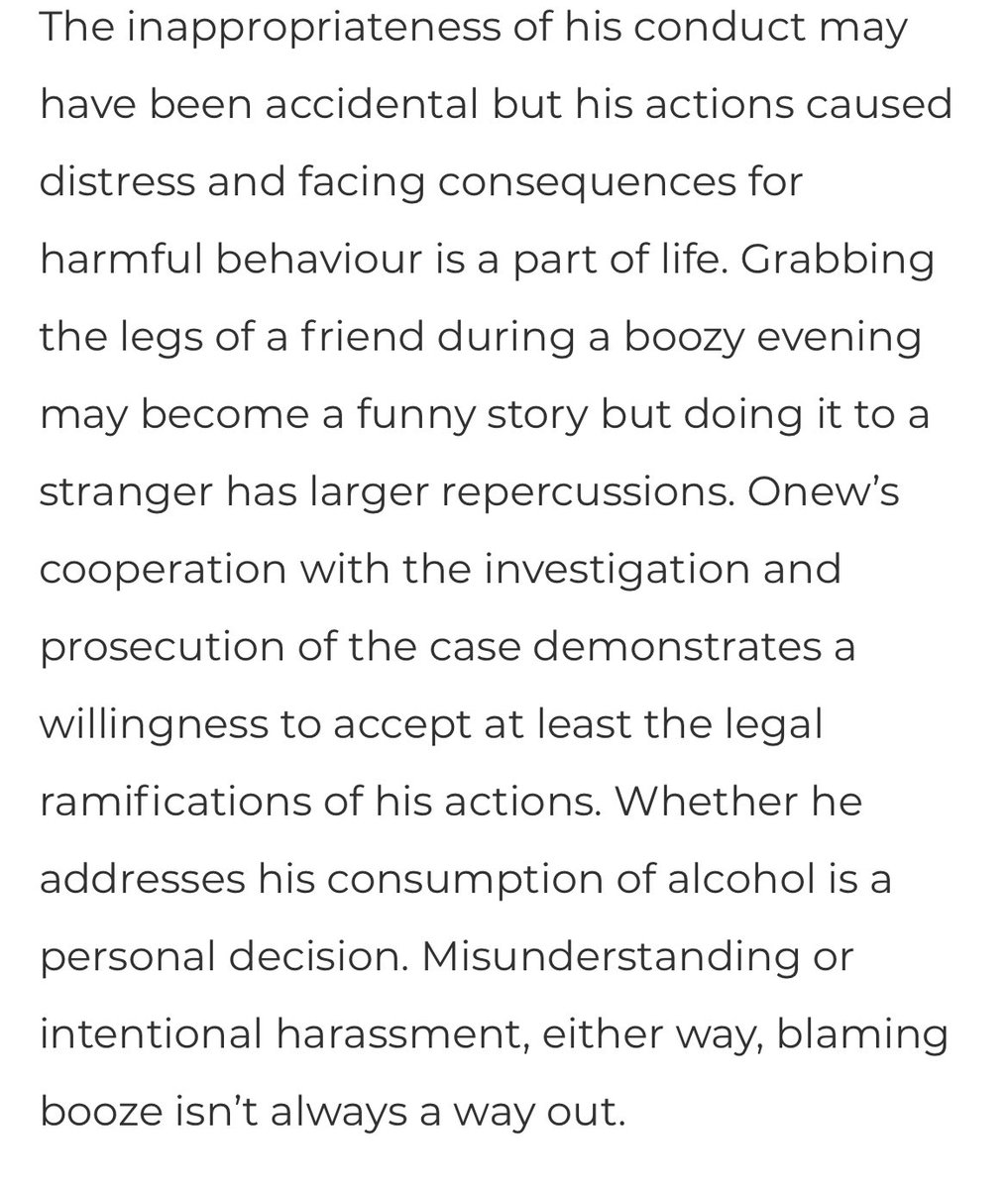 //tw Men get away with sexual harassment with an excuse of “being under influence” is enabling problematic behavior and putting women in risk.