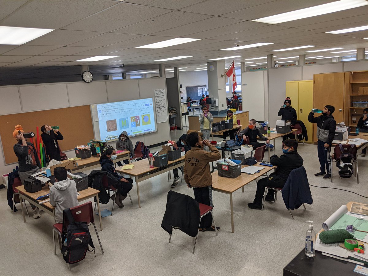 MsAClarkson's tweet photo. On Monday March 22, @MarvinHeightsps participated (staggered&amp;socially-distant) in the #GreatGulp - we had GREAT conversations about access to clean water and conservation of water. Stay tuned for the winners of our poster contest! @PDSB_eco @EcoSchoolsCAN https://t.co/ckRCJtXxWF