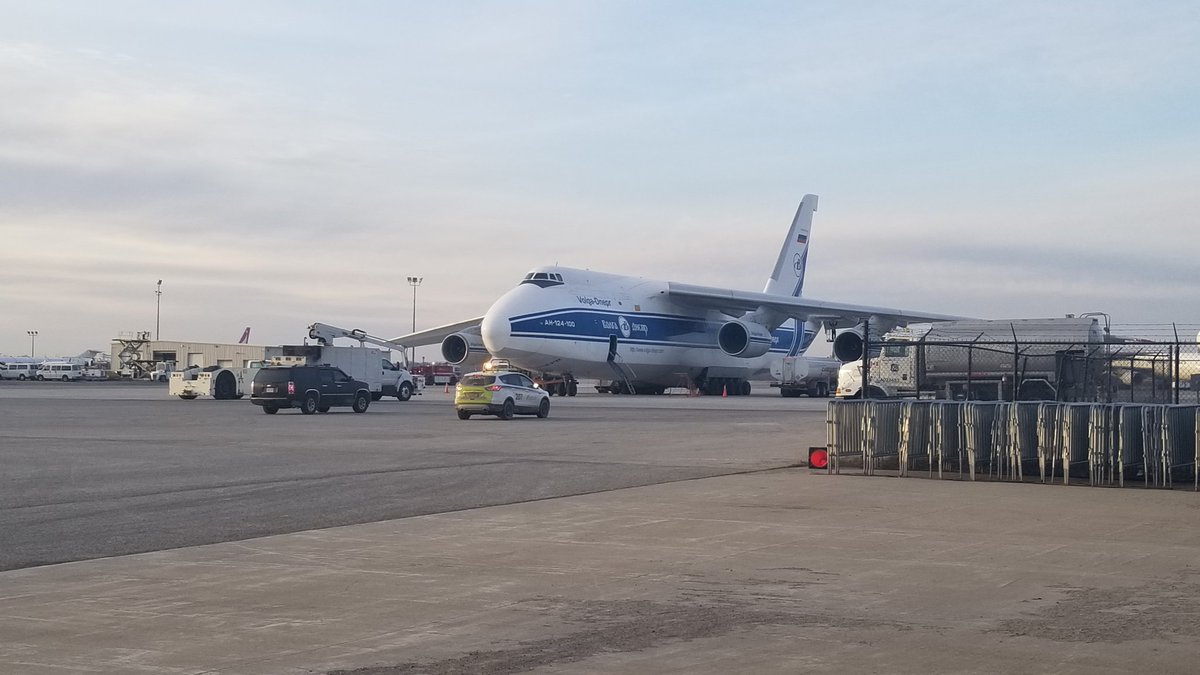 #an124 on the ground in #yhm - one of two that are here - <a href="/flightradar24/">Flightradar24</a>