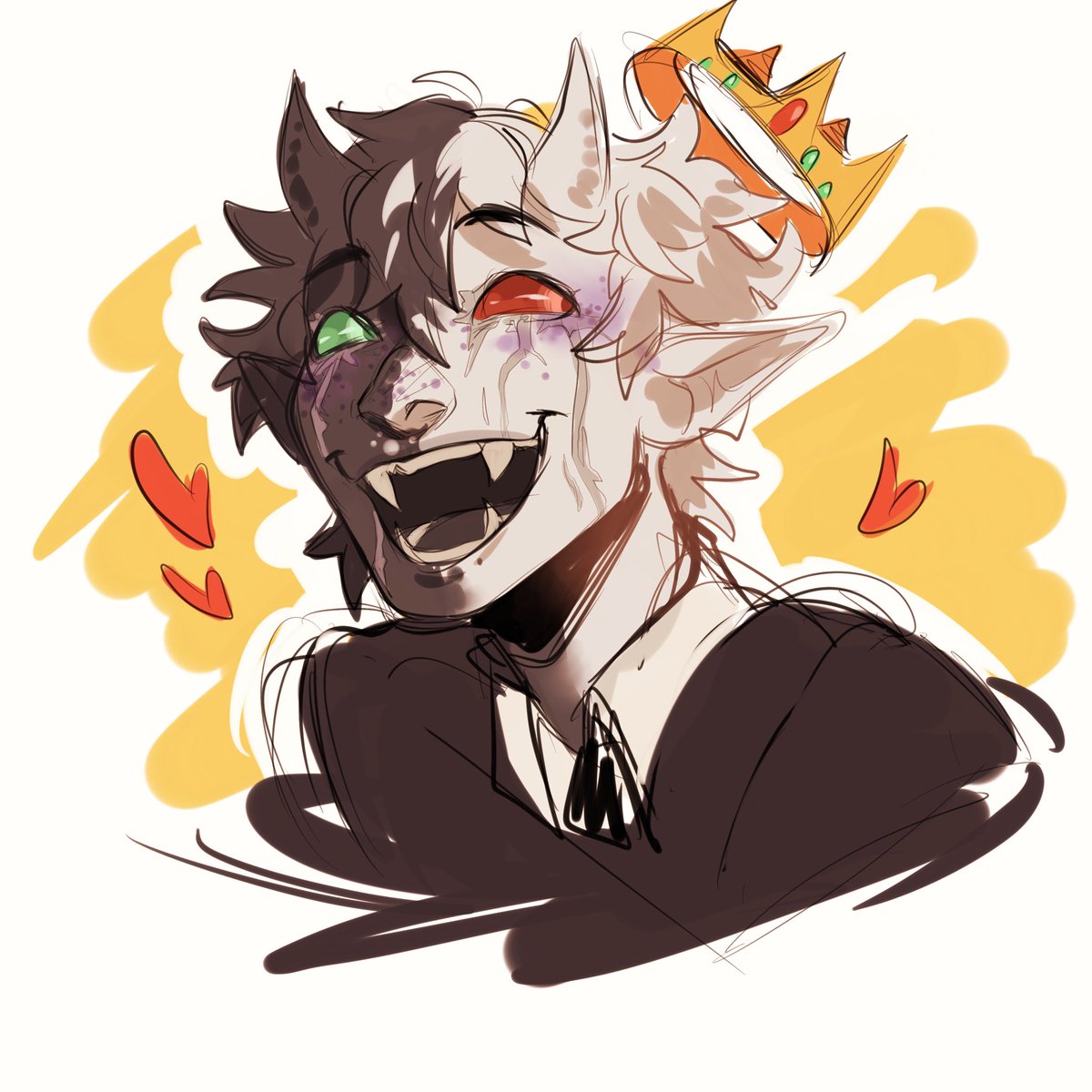 scribstiaa's tweet photo. Little Ranboo I made for @linaarts_ 💛

As I was expecting he was insanely fun to draw and I loved the results too! I had no idea about how his design works but hope I’m not thaaaat off lol https://t.co/UNgXWComv2