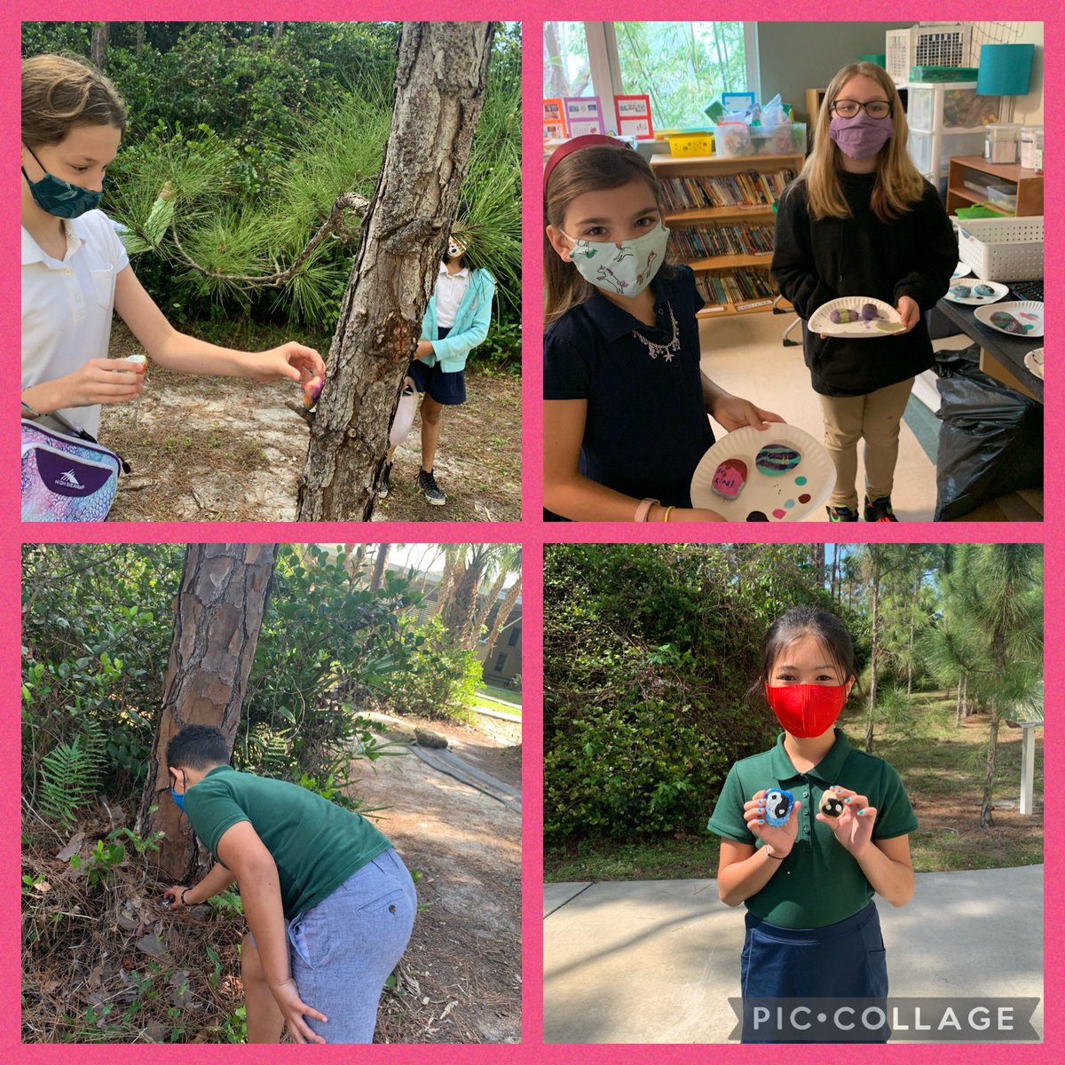 CayCat724's tweet photo. We spread KINDNESS around the school with our Positive Painted Rocks! #kindnessweek @AP_Pine_Jog @PineJogES https://t.co/oQn0WGY3mJ
