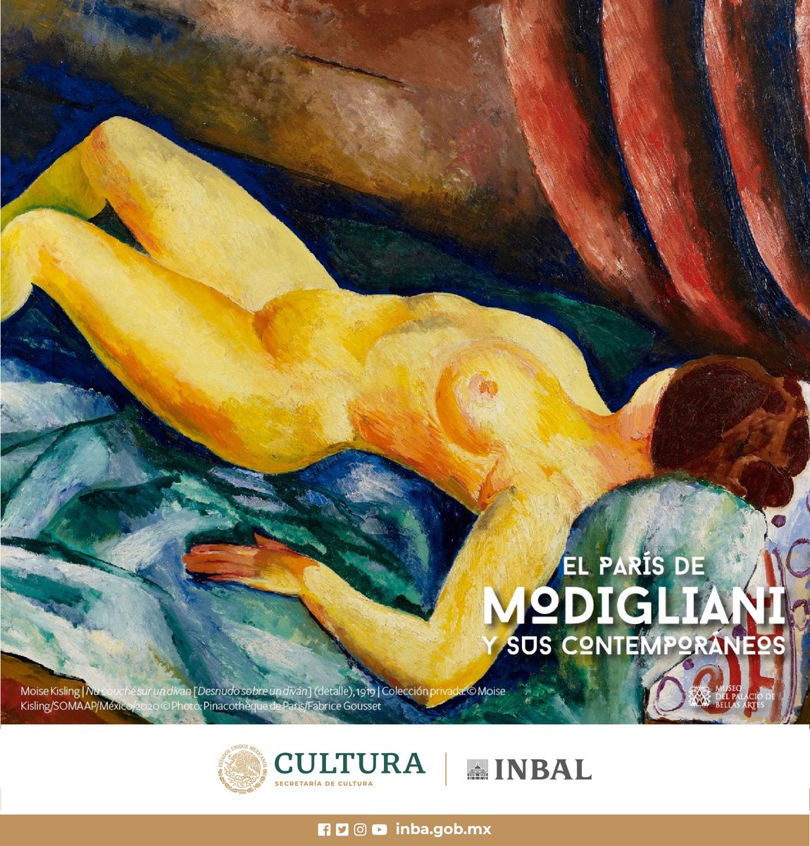 mbellasartes's tweet image. En el “Desnudo recostado en un diván” 🖼 Kisling realza la sensualidad del desnudo, al tiempo que conserva algunas tendencias cubistas y utiliza las tonalidades vivas características del fovismo. 

#ElParísDeModigliani