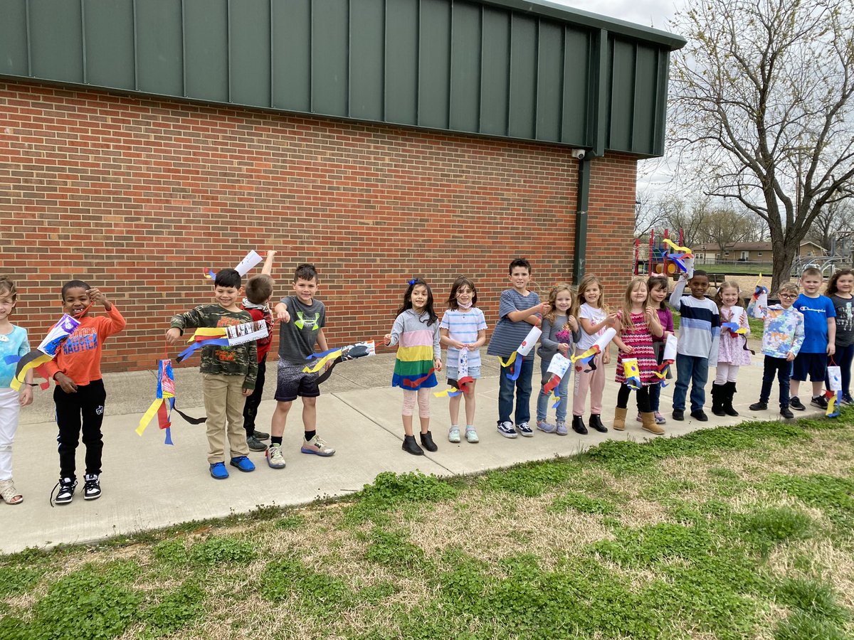 We are reading books about the wind. Today we were able to take our wind socks outside to learn more about the wind!