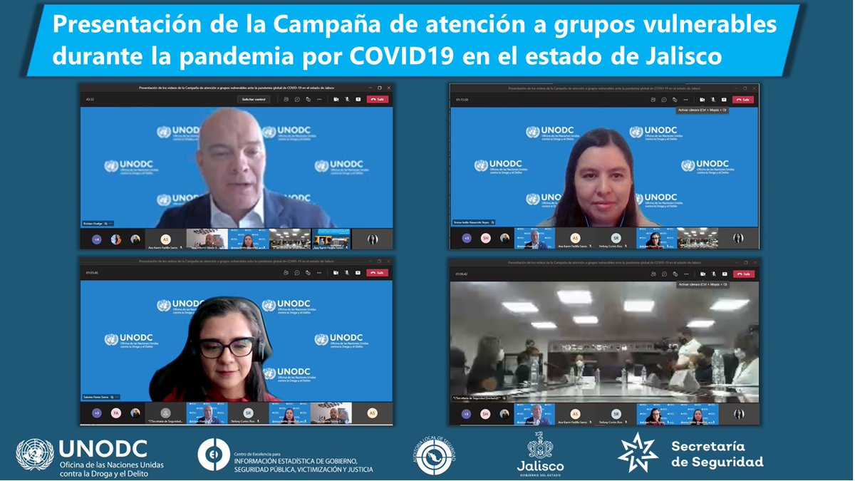 CdE_UNODC's tweet photo. 📣El @CdE_UNODC y la @UNODC en colaboración con el @GobiernoJalisco presentamos la Campaña de atención a grupos vulnerables ante la pandemia de #COVID19.
¿Quieres conocer la campaña? Revisa y comparte estos videos 👉 https://t.co/PcfGDSlTic
#UNODContigo https://t.co/FjYHMwfU5x