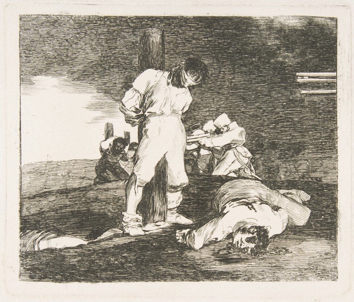 MY DAILY PIC is Francisco de Goya's 1810 “And There Is No Help,” now in his @metmuseum show. This print is made great by the gun barrels barely coming in from the right. They throw the print’s composition wildly out of balance.  As they should.
More at https://t.co/hnG9dk5wpQ https://t.co/GOniiuJCCz