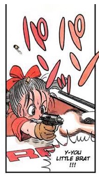 I'm rereading the original Dragon Ball manga inbetween Sailor Moon. It's funny how Bulma tries to kill a child when she first meets Goku.