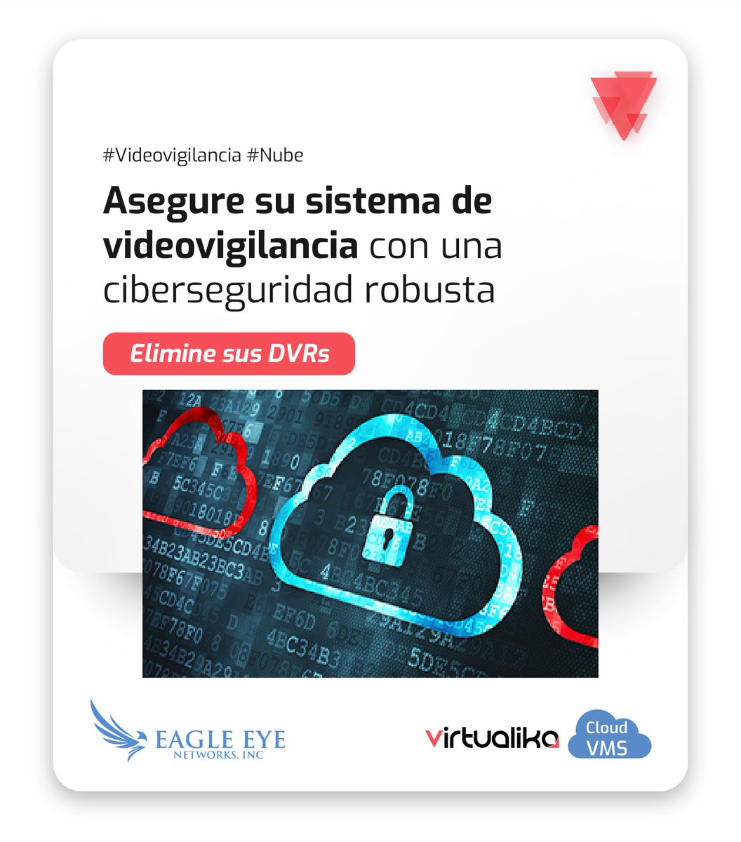 virtualika_ec's tweet photo. Maneje su sistema 🖥️ de videovigilancia seguro en la nube ☁️. Asegure su Sistema de videovigilancia con una ciberseguridad robusta 🛡️

Conozca más de nuestros servicios:
🔴 https://t.co/fsZKa7ecML

#Videovigilancia #Nube https://t.co/VfNUi8oan4