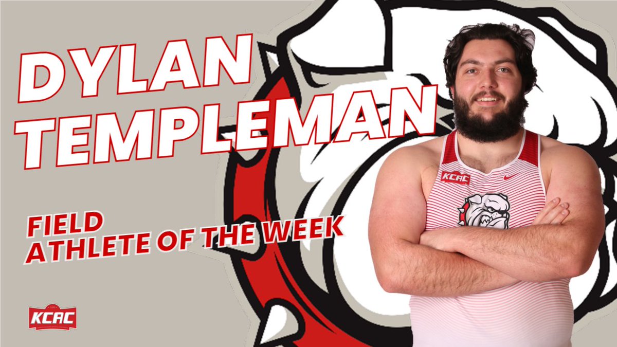 McPherson College XCTF (@mcpherson_xctf) on Twitter photo Congratulations to Dylan Templeman named <a href="/kcacsports/">Kansas Collegiate Athletic Conference</a> Men's Field Athlete of the Week. He finished 1st in the Shot and 3rd in the Hammer this past weekend at Pratt #BulldogPride Congratulations to Dylan Templeman named <a href="/kcacsports/">Kansas Collegiate Athletic Conference</a> Men's Field Athlete of the Week. He finished 1st in the Shot and 3rd in the Hammer this past weekend at Pratt #BulldogPride