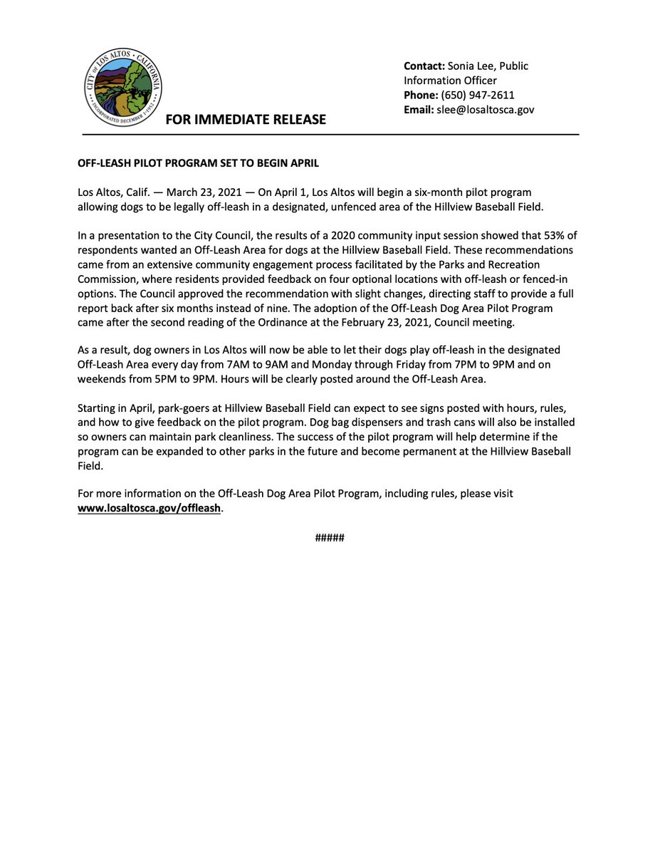 City of Los Altos tweet media
