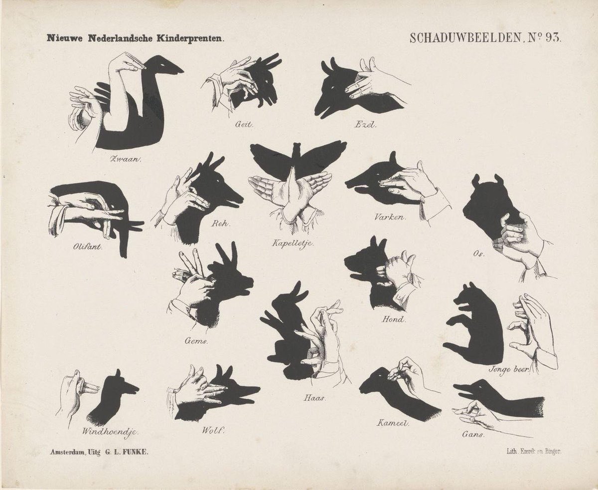 Shadow puppets from old books. DO try this at home... 