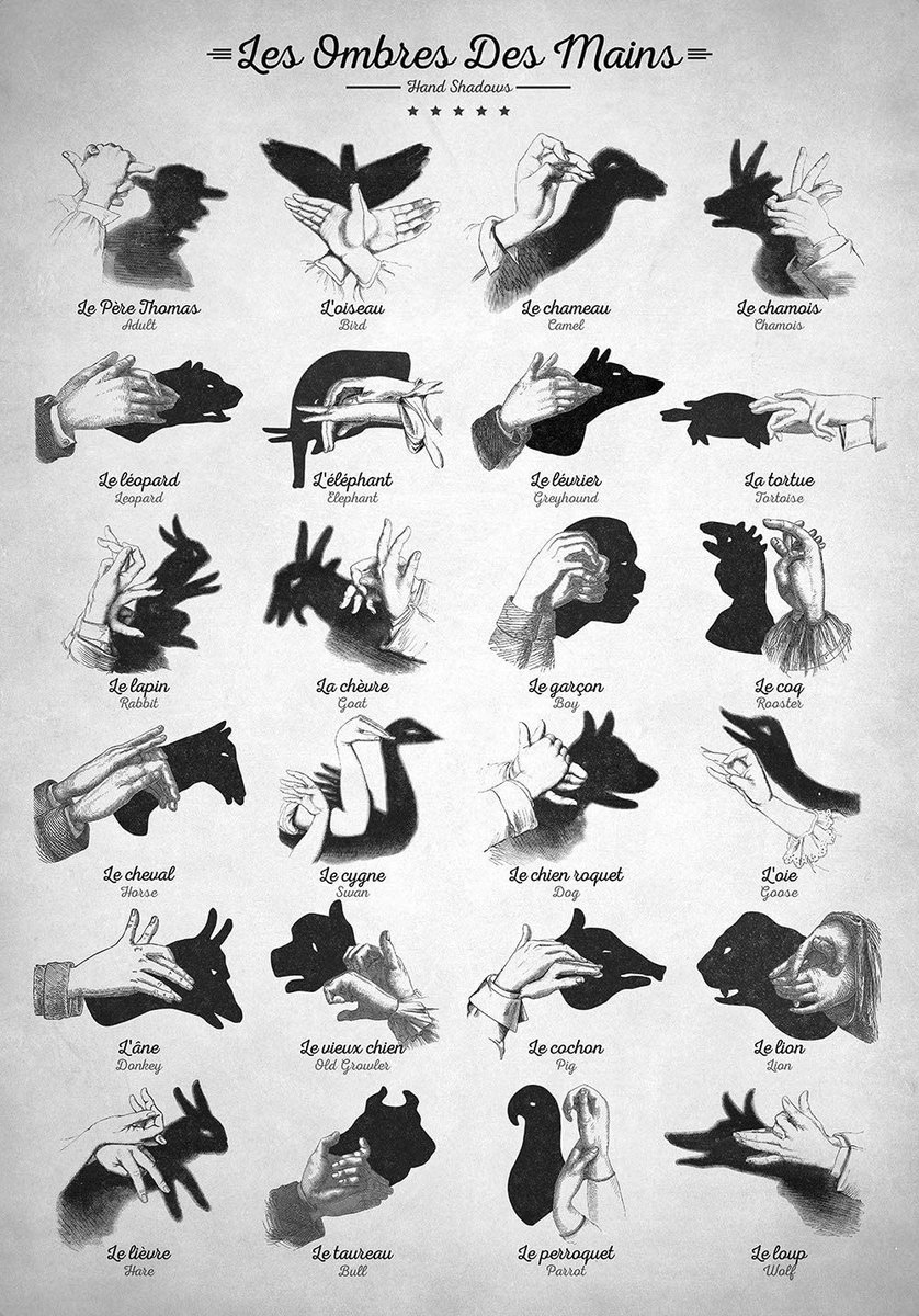 Shadow puppets from old books. DO try this at home... 