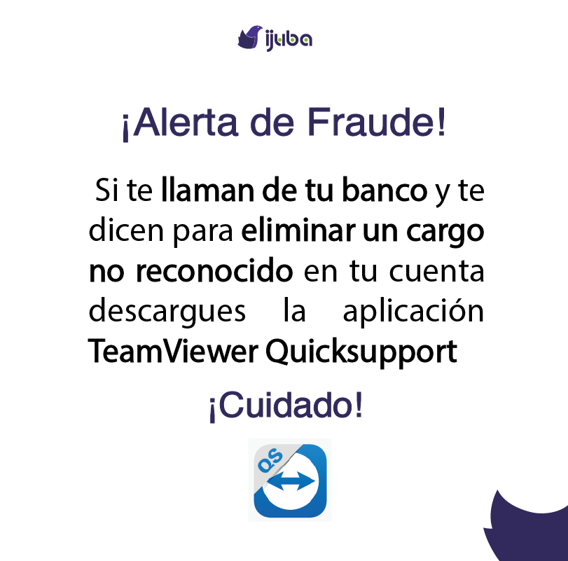 ijubasolutions's tweet photo. OJO ¡Las llamadas haciéndose pasar por tu banco aumentan! #ijuba #fraude #bancos #infoseg https://t.co/JhVhyODqCz