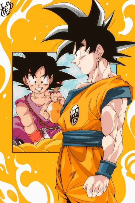 ドラゴンボール/孫悟空 
『ブルマと出会った時から、オラも随分でかくなったもんだなぁ…。』
#ドラゴンボール #孫悟空 
