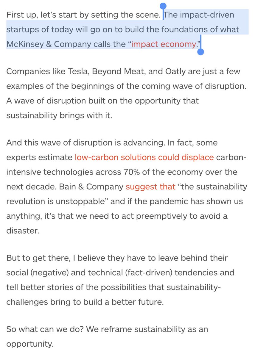 Here’s an article from today. The “Impact Economy” is the stated goal of the global oligarchy. No carbon, no meat, racial quotas, oligarch-controlled. https://thenextweb.com/growth-quarters/2021/03/23/impact-driven-founders-communicate-sustainability/