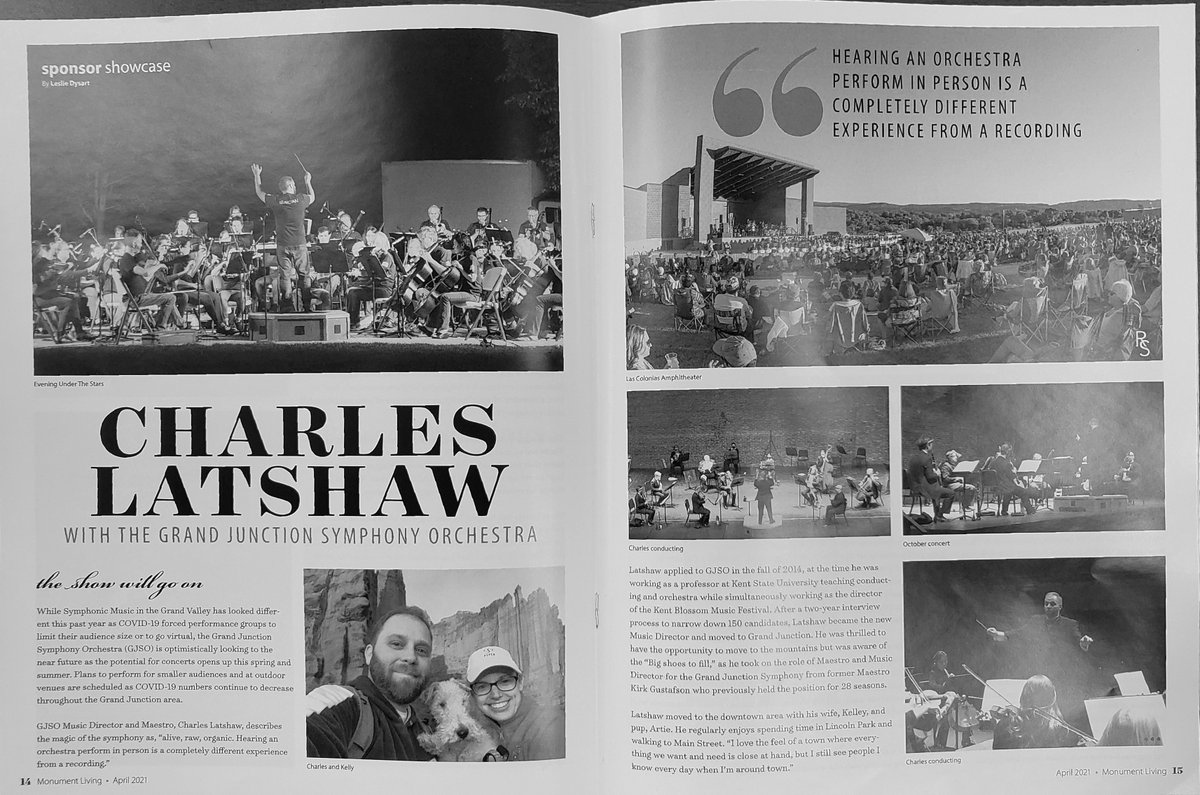 gjso's tweet photo. Music Director/Maestro, Charles Latshaw, is highlighted in this month's Monument Living Magazine!
#GJSO #GrandJunction #MonumentLiving https://t.co/FBAxJIGmvZ