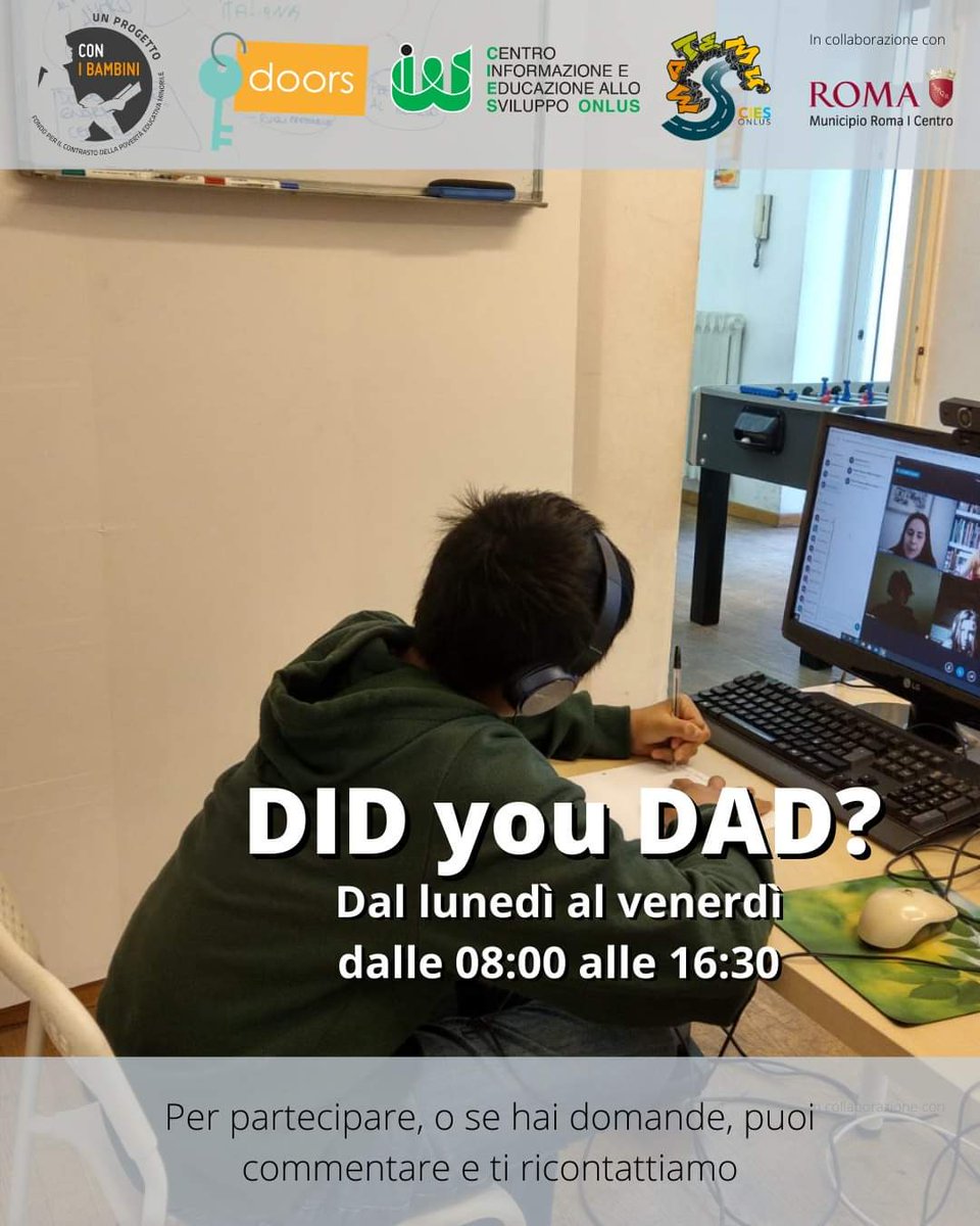 Sei stanco di #studiare da solo a casa?
Vieni a fare la #DAD a <a href="/matemu_cies/">Matemù / CIES</a> 🤩
Qui tutte le info 👇👇
m.facebook.com/story.php?stor…. #COVIDー19