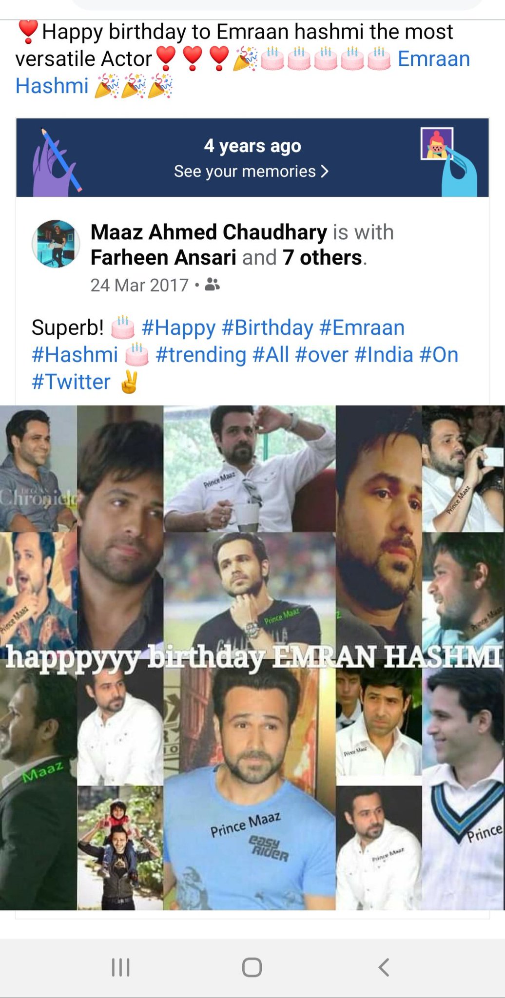 Happy Birthday Emraan Hashmi The most versatile actor             4yr go this pic rock the message  