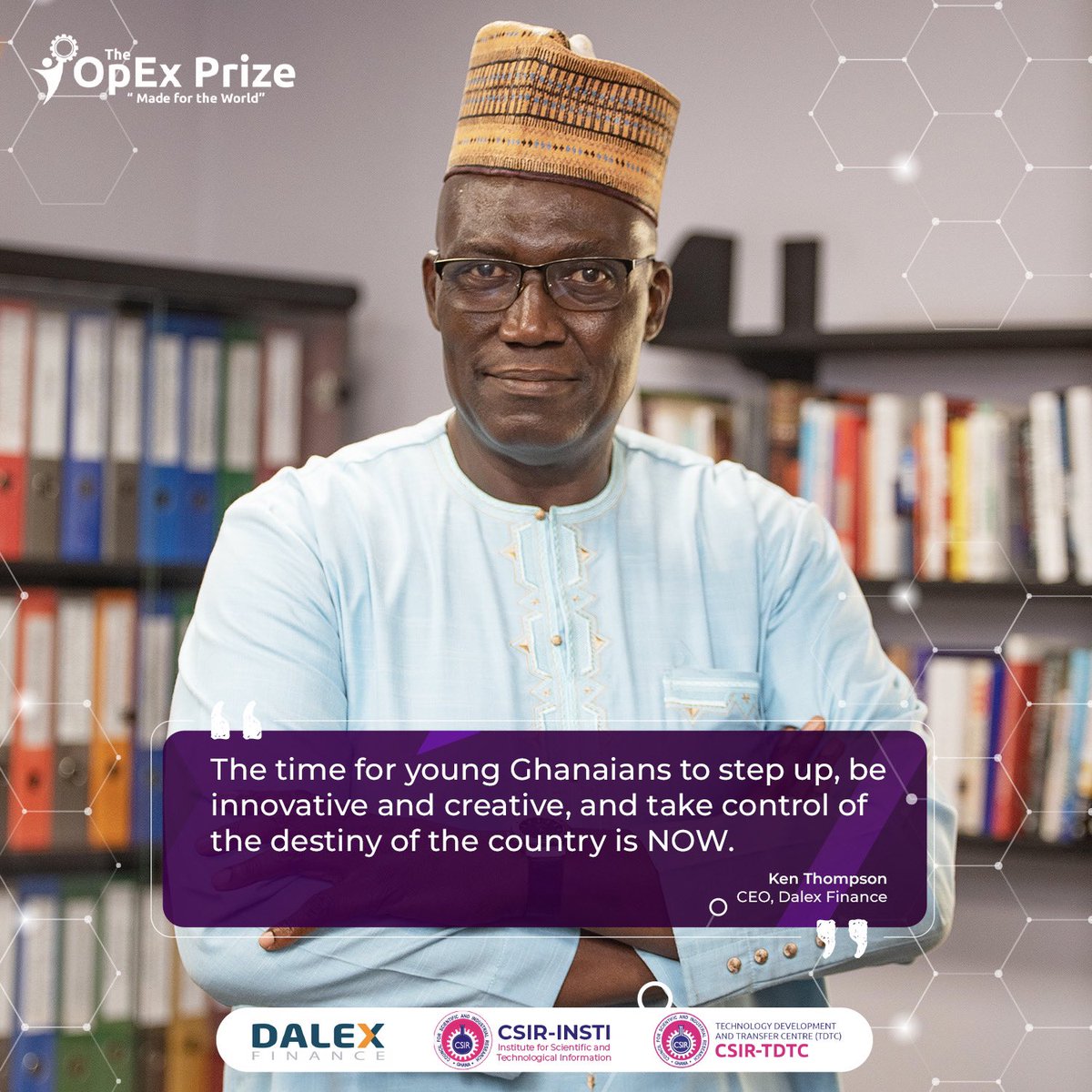 TheOpexPrize's tweet photo. A call to action to the youth of Ghana from @MrKenKThompson.

If you have a tech idea you believe can add value, apply for the Opex Prize via https://t.co/ysnOR9q2qb 

#Technology #Innovation  #YouthEmpowerment
@Joe_Jackson_GH @benkoku @vicamichaels @UmaruSanda @kweteynartey https://t.co/9siF8iarH0