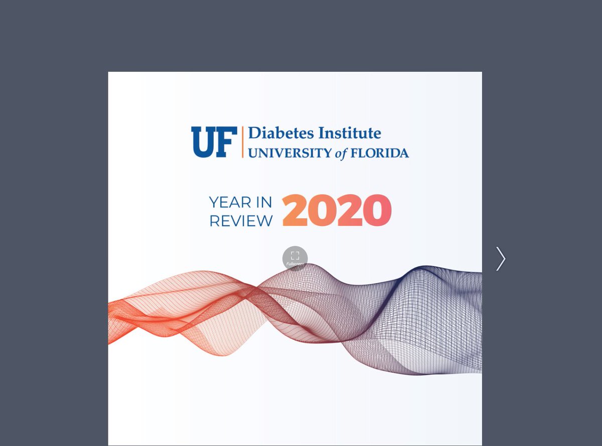 The UF Diabetes Institute is pleased to present the 2020 Year in Review, which serves as a reflection of our countless achievements throughout the past year, as a global leader in diabetes research, patient care and education. flipsnack.com/ufdiabetesinst… #UFDI #diabetes