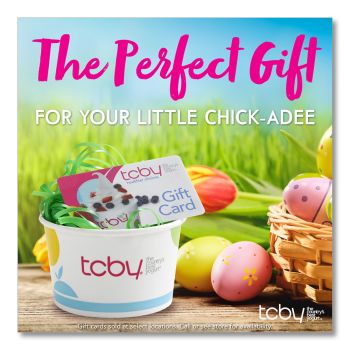 TCBYcenterplace's tweet photo. With just 2 weeks until Easter, hop on into TCBY and pick up some gift cards for all of your holiday gift needs! #tcby @TCBY #frozenyogurt #springhassprung #easterbasket #easterbunny https://t.co/a1Tka7b3jh