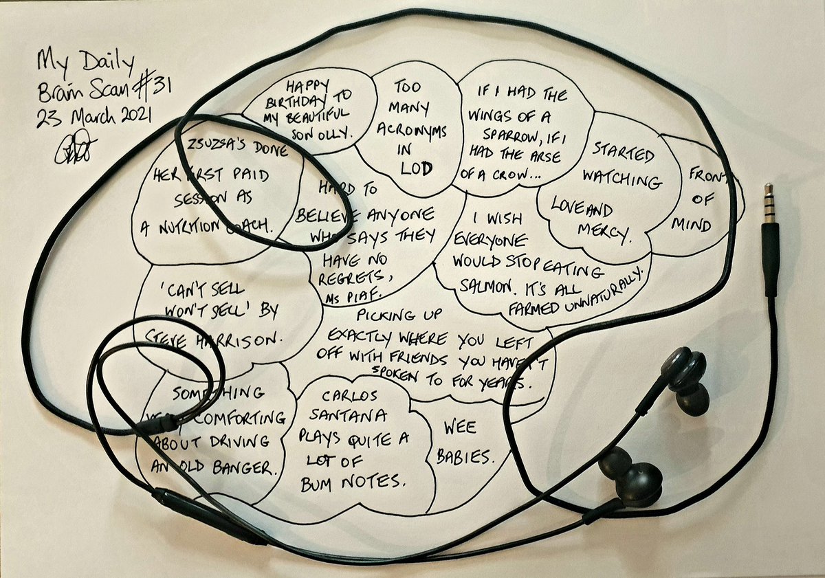 DancerYelly's tweet photo. #31 Edith Piaf, Carlos Santana and farmed salmon. #DailyBrainScan #ThinkHard #ThoughtBubbles #TenMinuteMind #NeuroScience #NotBrainSurgery #FarmedSalmonsLousy https://t.co/XtJvS075zf
