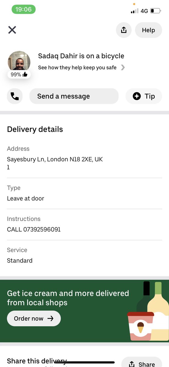 Natasha_Banwait's tweet photo. @UberEats account hacked with 2orders for £75! I messaged both drivers before food was delivered. 1 called me, explaining the situation he proceeded to tell me it was not his problem&amp;hung up to deliver the food! Disgusted that food has gone to these thieves&amp;ur driver did nothing https://t.co/nyuPQvdfhV