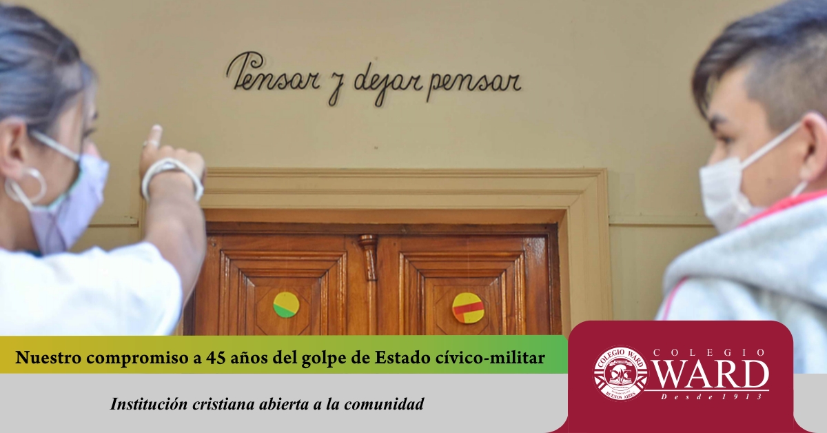 ColegioWard's tweet photo. PENSAR Y DEJAR PENSAR*
Nuestro compromiso a 45 años del último golpe de Estado cívico-militar

*John Wesley (1703-1791), fundador del movimiento metodista.

#24M #Memoria #Verdad #Justicia #ColegioWard https://t.co/1eCcOxQFEj