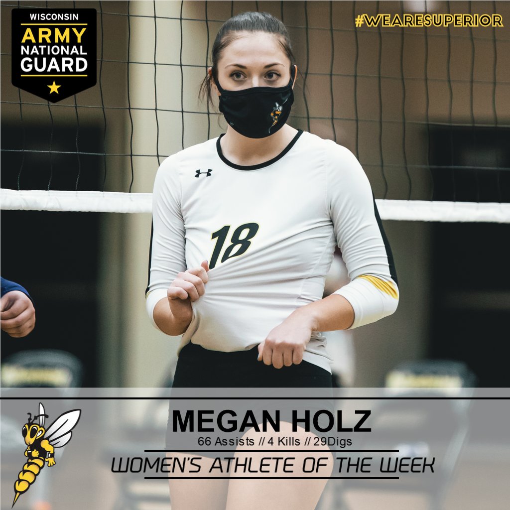 Congratulations to this week's Wisconsin <a href="/NationalGuard/">National Guard</a> Yellowjacket Women's Athlete of the Week - Megan Holz (<a href="/holz_megan/">𝙼𝚎𝚐𝚊𝚗</a>) of @UWSuperiorVball! #WeAreSuperior

Read: bit.ly/2zz0FjF